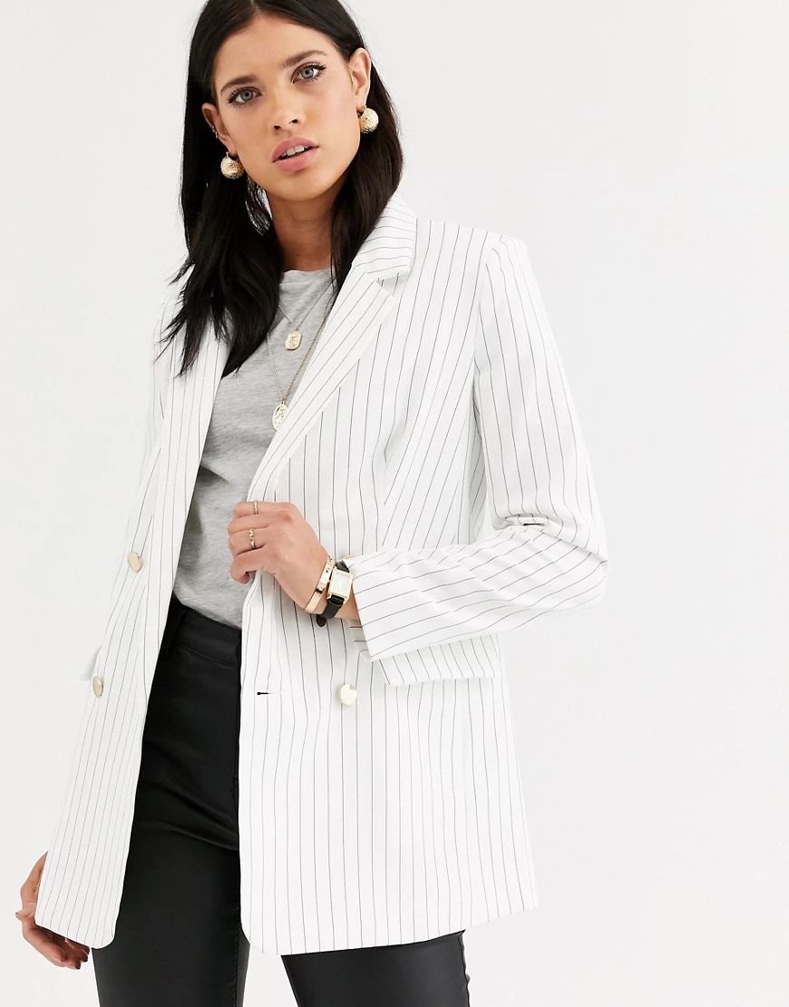 Liquorish pinstripe blazer-White | ASOS (Global)