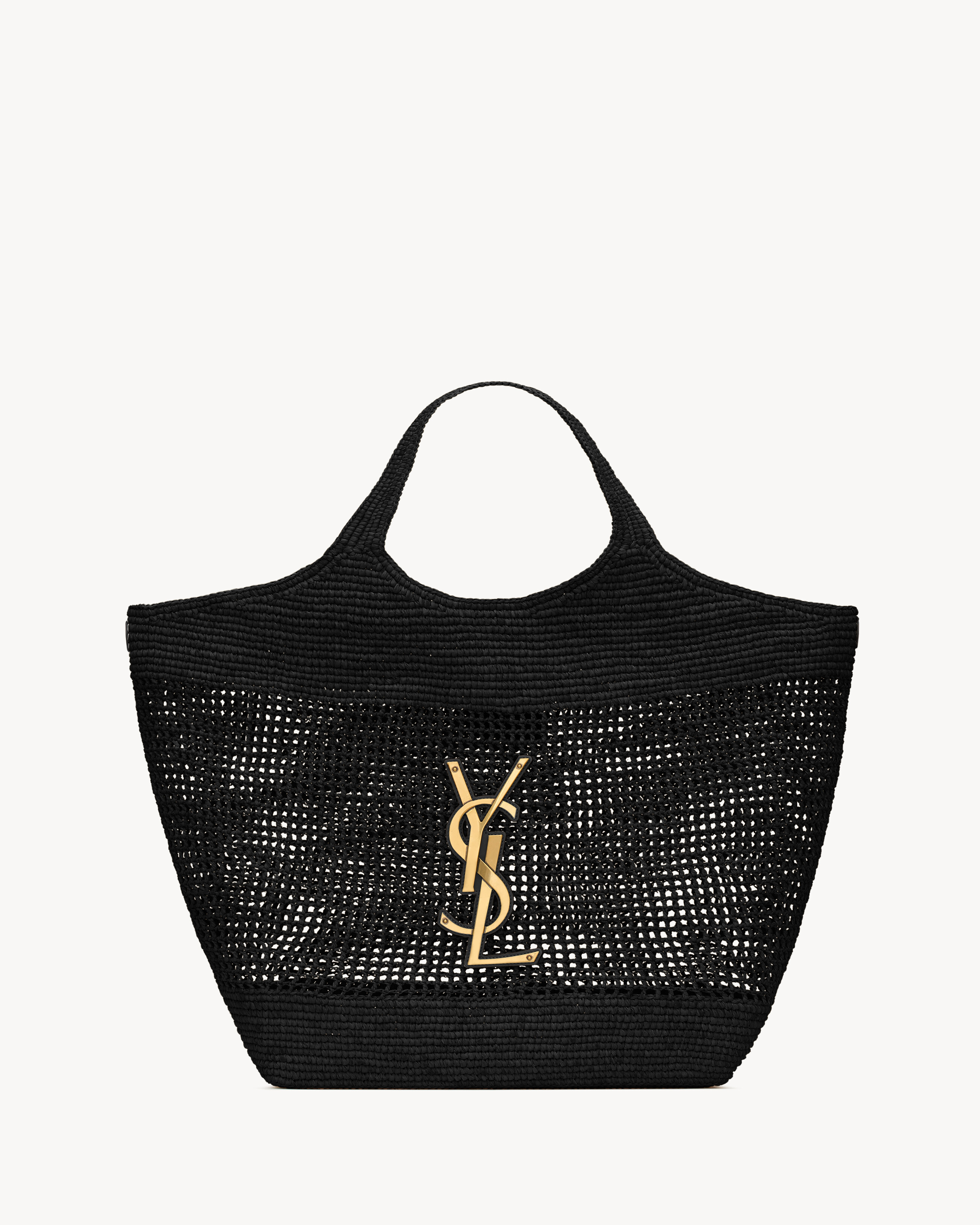 Saint Laurent Icare In Raffia - Black - Women - One Size | Saint Laurent Inc. (Global)