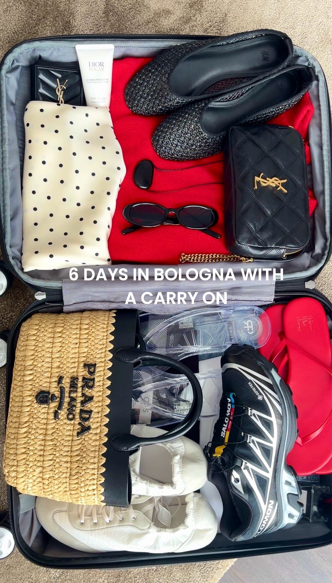 What I packed for my 6 day trip to Bologna, Italy with a 10kg carry on luggage. Temperature is 11 to 27 with rain & sunshine so I think I’ve got it covered 😅

#LTKspring #LTKtravel