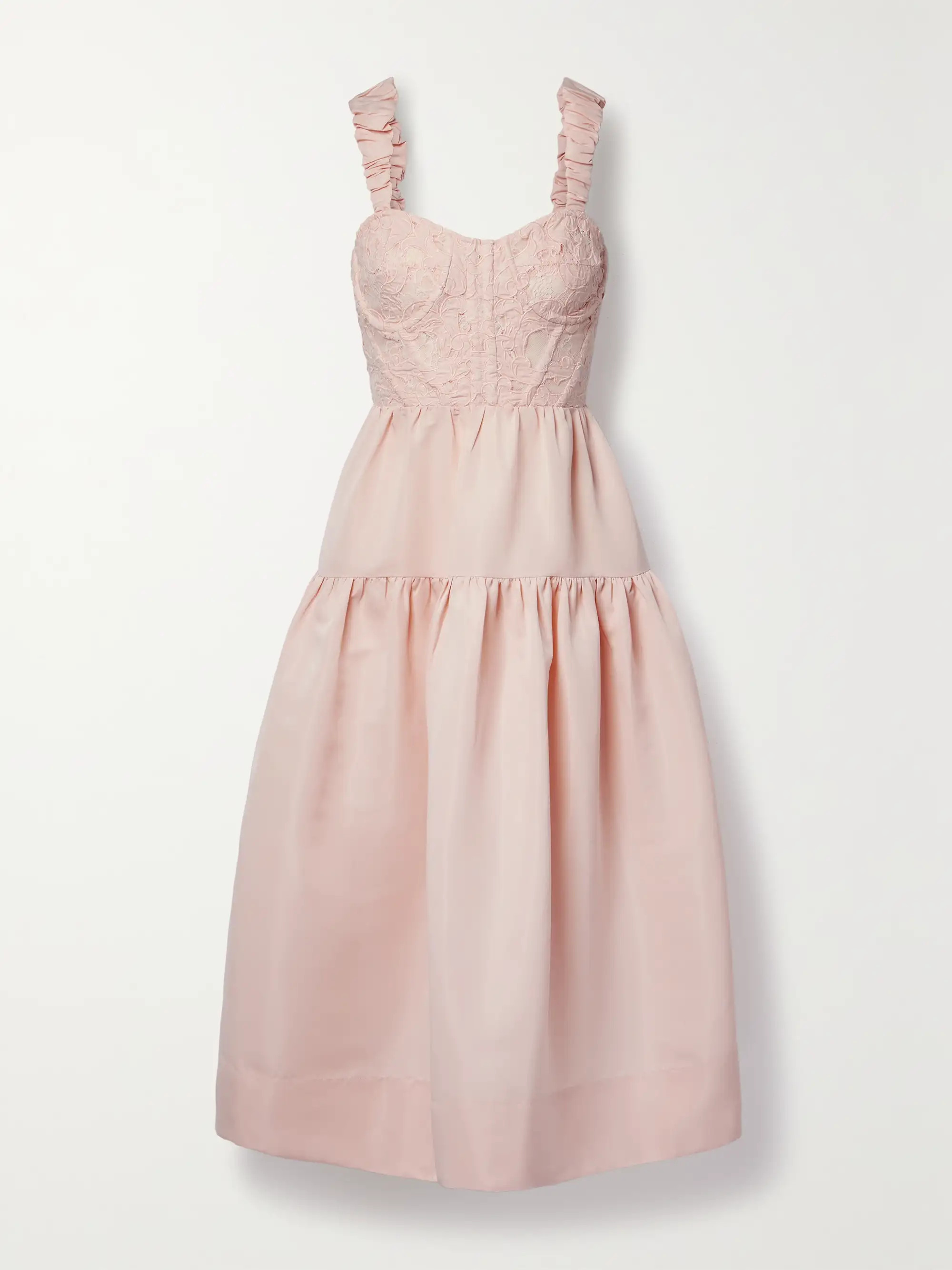 Evita embroidered taffeta midi dress | NET-A-PORTER (US)