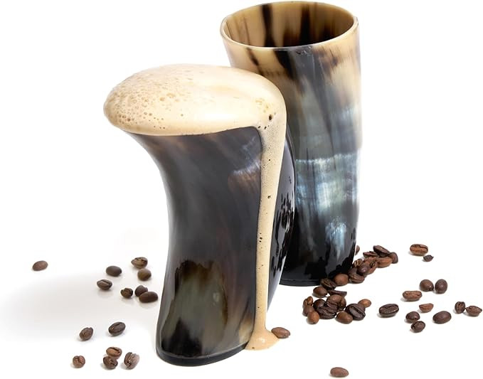 Viking Horn Cups - Sets of 1, 2, & 4 - Horn Drinking Cup (2) | Amazon (US)
