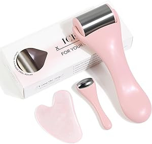 Ice Roller & Scraping Massage Tool 3 Pcs, Stainless Steel Face Roller and Eye Roller Skin Care fo... | Amazon (US)