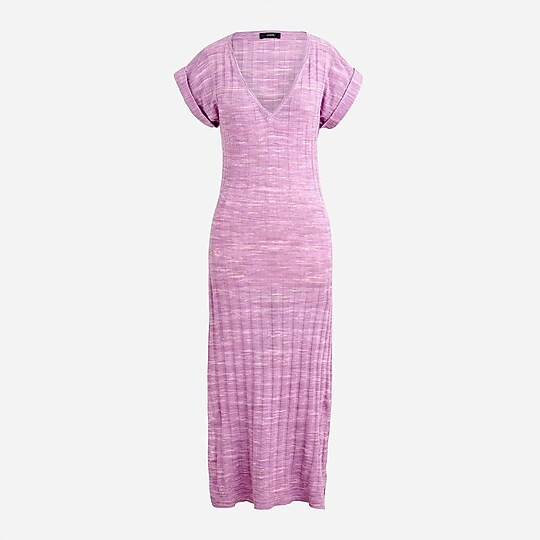 V-neck space-dyed knit dress | J. Crew US