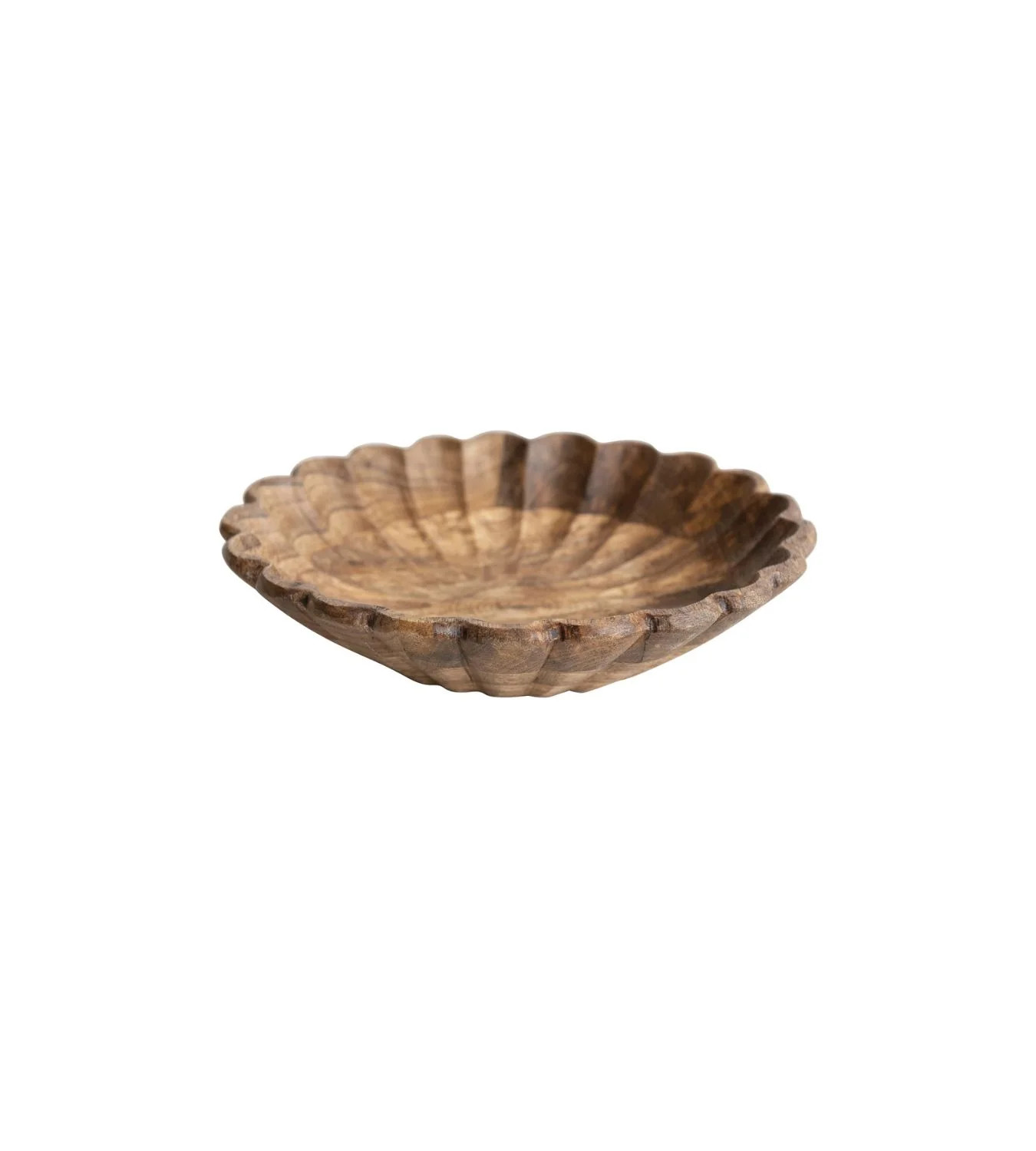 Scalloped Wood Bowl | Cottage and Key