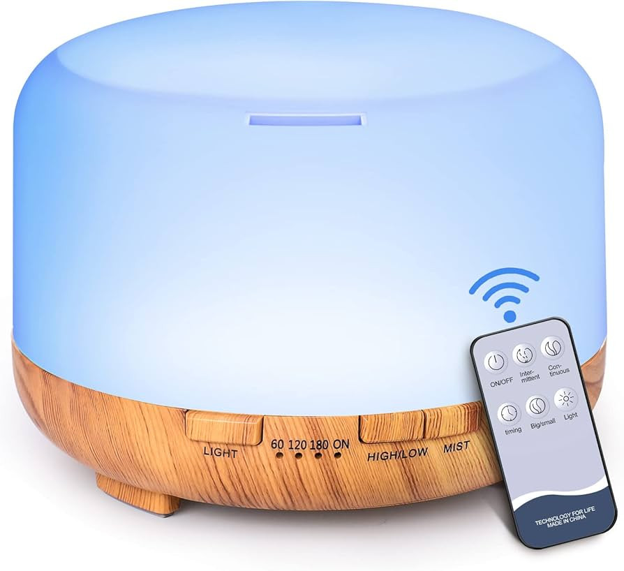 Amazon.com: Essential Oil Diffuser, YIKUBEE Oil Diffuser, 500ml Humidifier, Diffusers for Home, A... | Amazon (US)