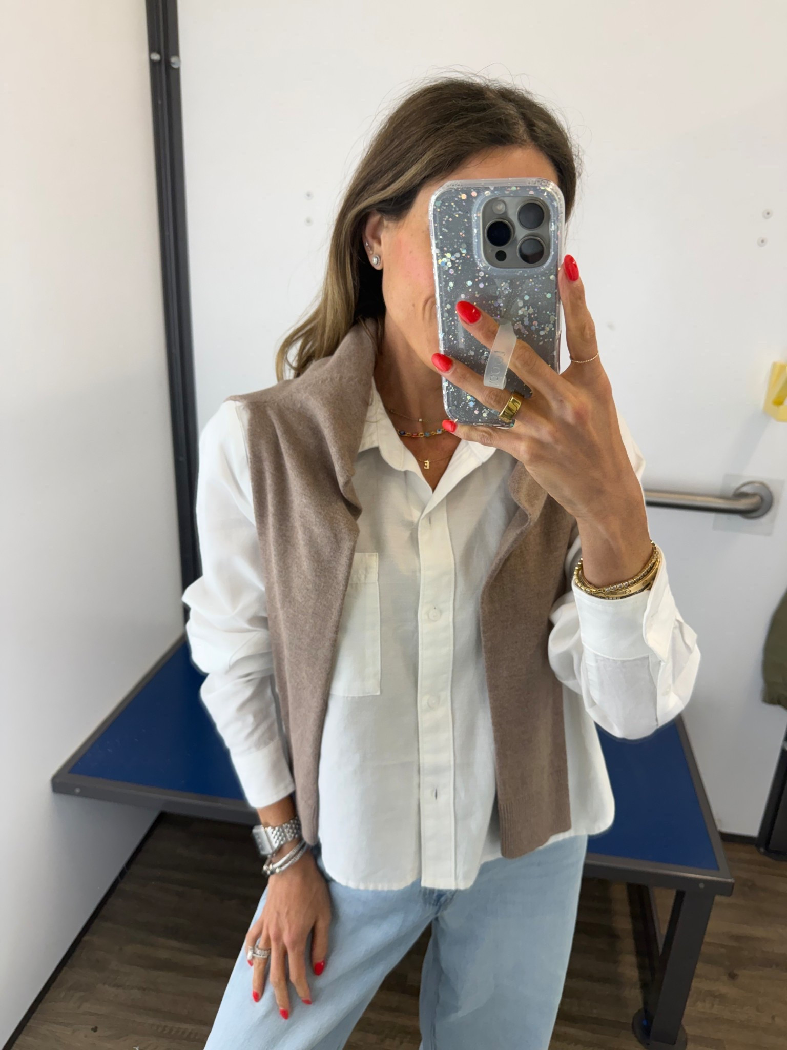 The perfect white button-down shirt for spring. It also fits petite because of the cropped length such a good staple wearing size extra small.

#LTKPetite #LTKSeasonal