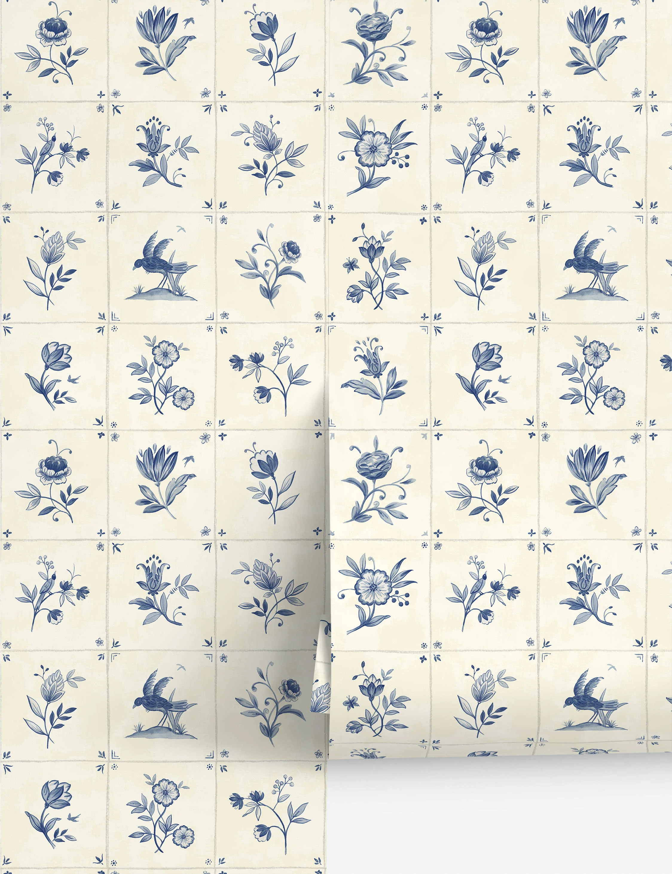 Azulejo Tile Textured Peel + Stick Wallpaper | Lulu and Georgia 