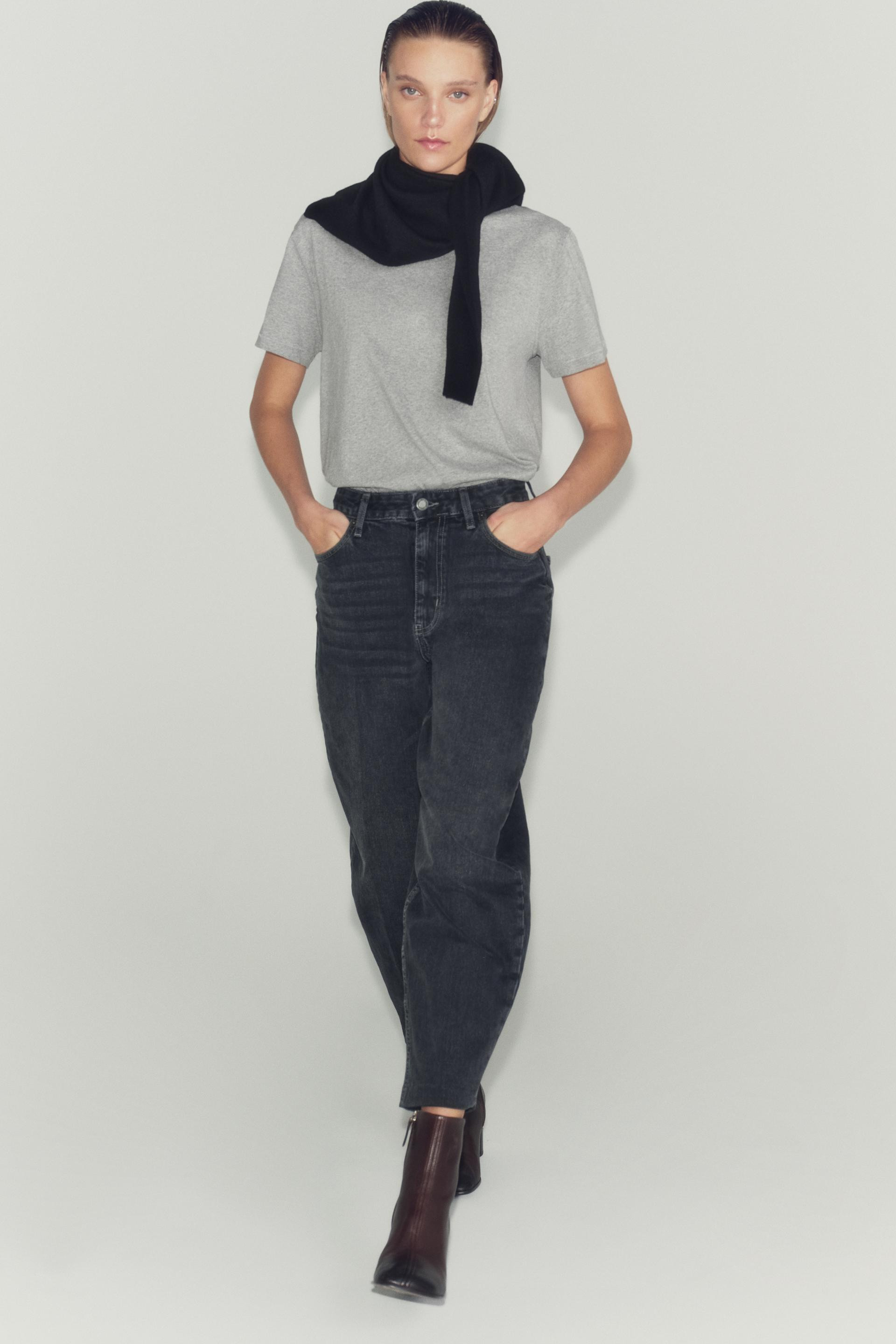 Zara - Zw Collection High-Rise Tapered Jeans - Blue - 26 (Us 2) - Woman | Zara US