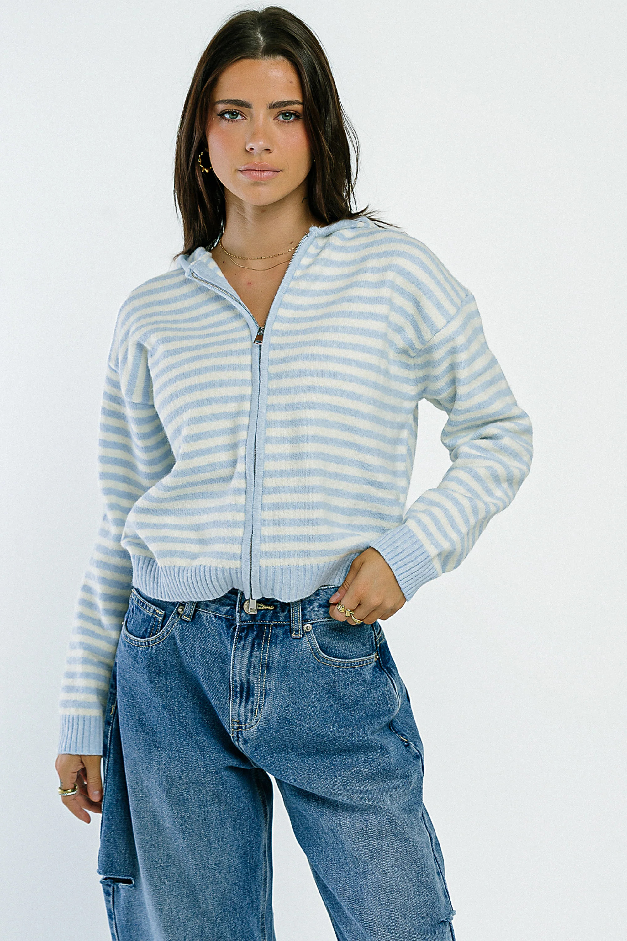 Davis Knit Jacket in Light Blue - M / Light Blue | Böhme US