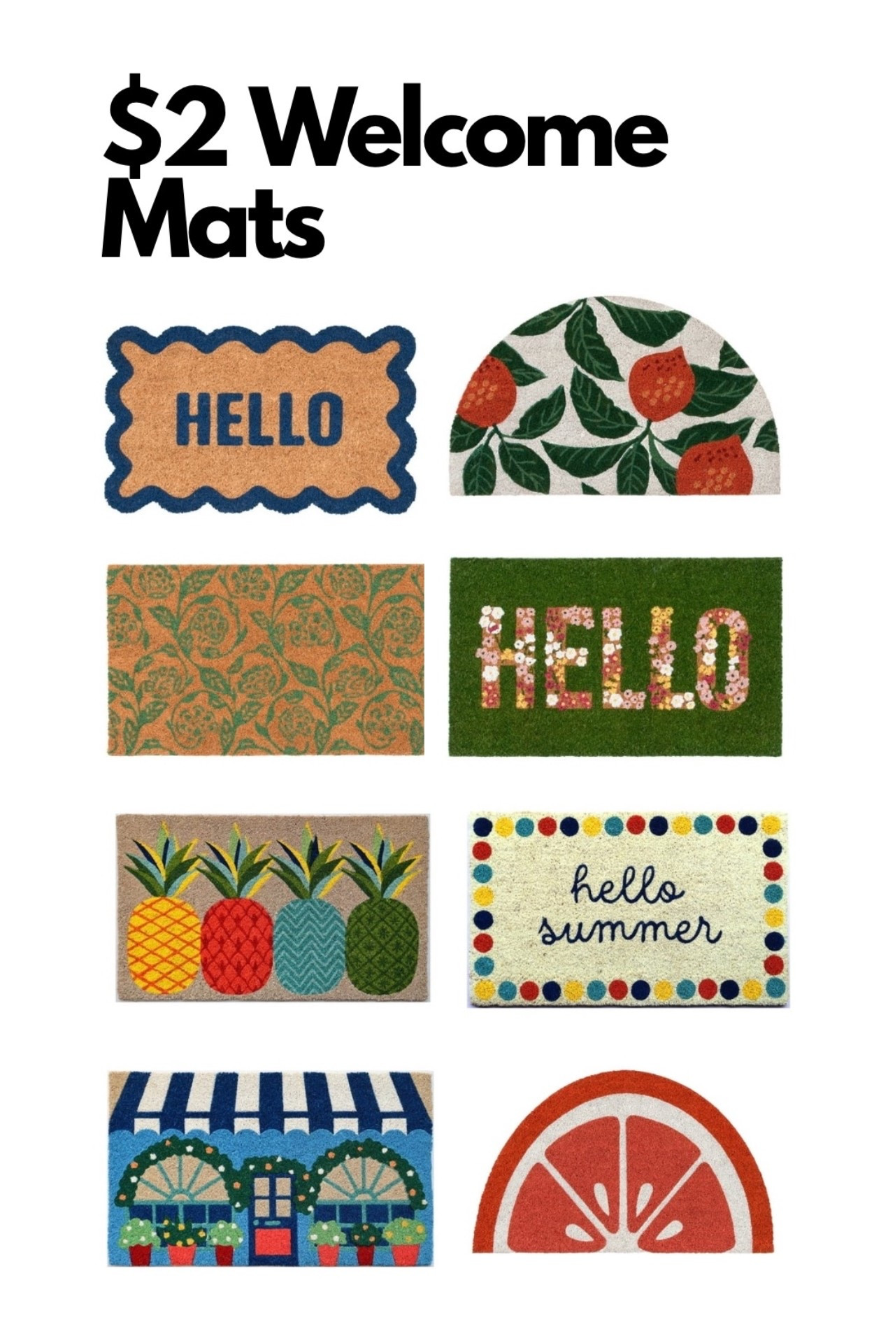 These outdoor mats are currently marked down to just $2 from Walmart 🙌

#LTKSeasonal #LTKHome #LTKSaleAlert