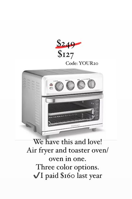 Air fryer / toaster oven / oven : all the things. This deal!! Cyber sale / Black Friday 

#LTKhome #LTKsalealert #LTKCyberweek
