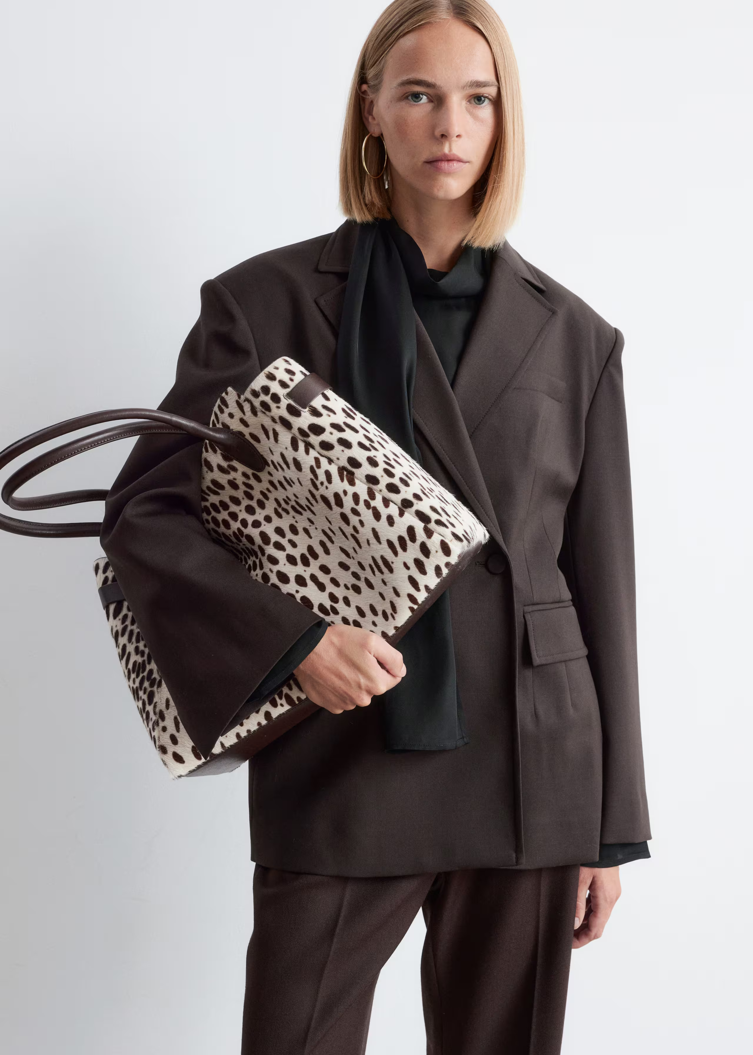 Animal-Print Leather Tote Bag | & Other Stories EU