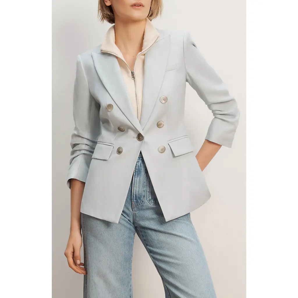 Veronica Beard Tomi Cotton Blend Dickey Jacket in River Mist at Nordstrom, Size 2 | Nordstrom