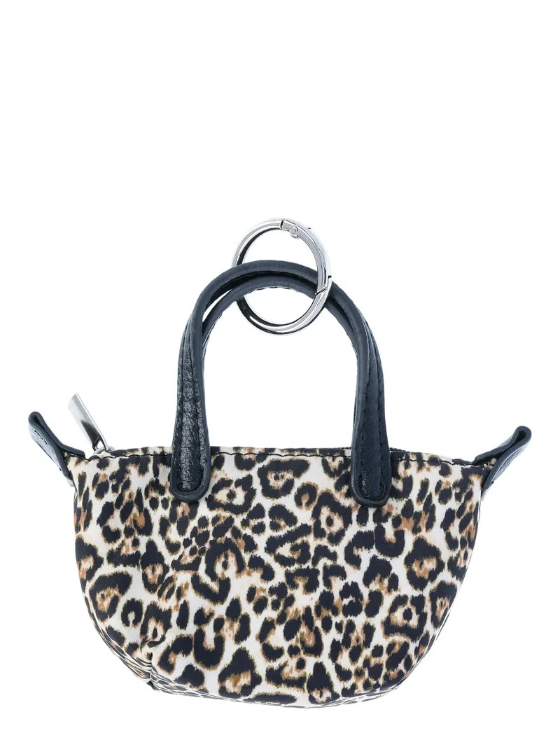 No Boundaries Women's Mini Tote Bag Charm, Leopard | Walmart (US)