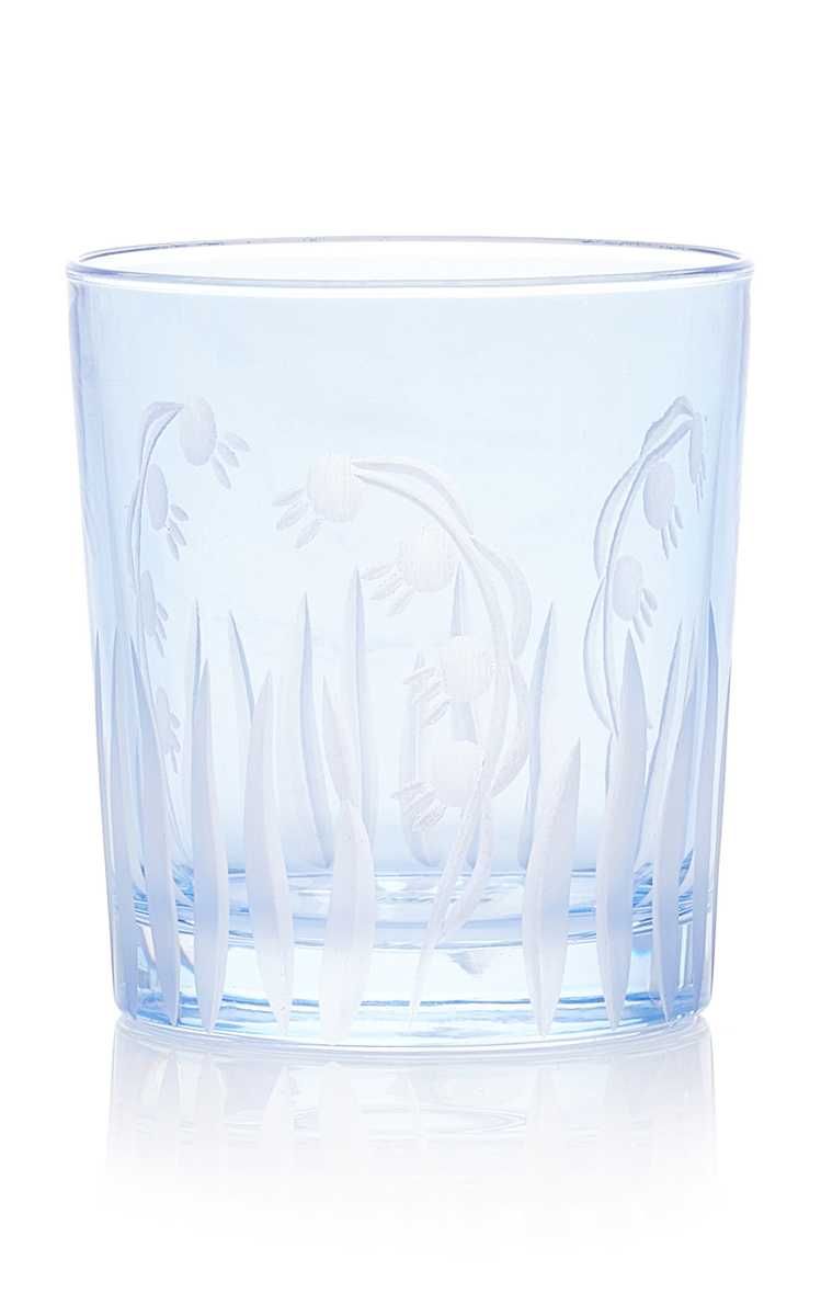 Set Of 4, Lily Of The Valley Engraved Tumbler Crystal Glasses | Moda Operandi (Global)