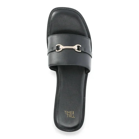 Time and Tru Women s Horsebit Hardware Slide Sandal | Walmart (US)