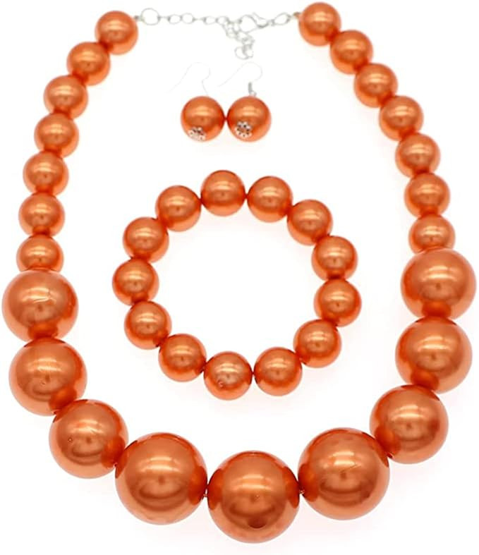 Chunky Pearl Choker Necklace Large Pearl Statement Necklace Trending Choker Pearl Wedding Jewelry... | Amazon (US)