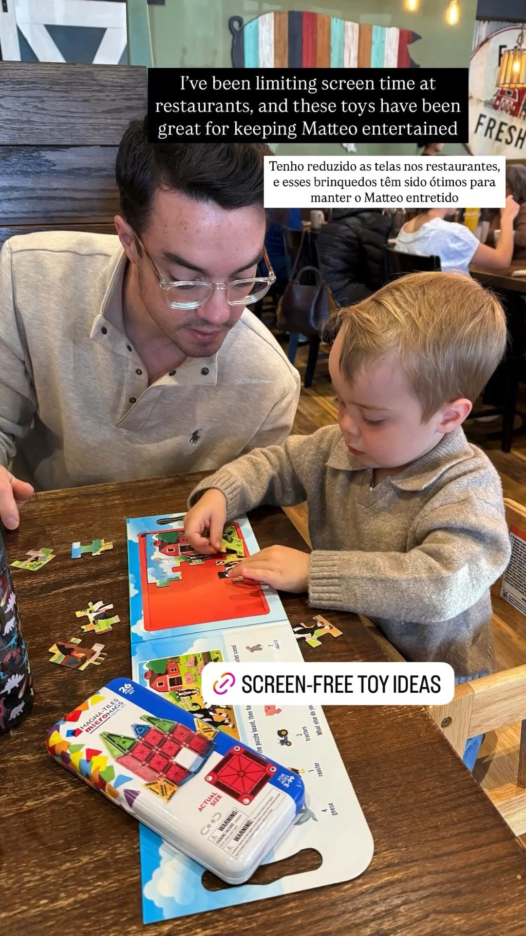 Going out to eat as a family is much easier with these toys. They keep Matteo busy without any screen time required. We have found that our restaurant visits are a lot smoother when he has something engaging to play with.

screen free activities, kids toy, toddler activities, play based learning, life with toddlers, sensory play, weekend vibes, mom tips

#LTKKids #LTKU #LTKstorytime