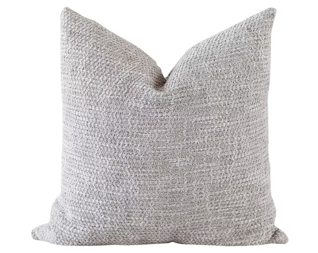 Grey Textured Pillow Grey Textured Pillow Cover Grey Pillow - Etsy | Etsy (US)