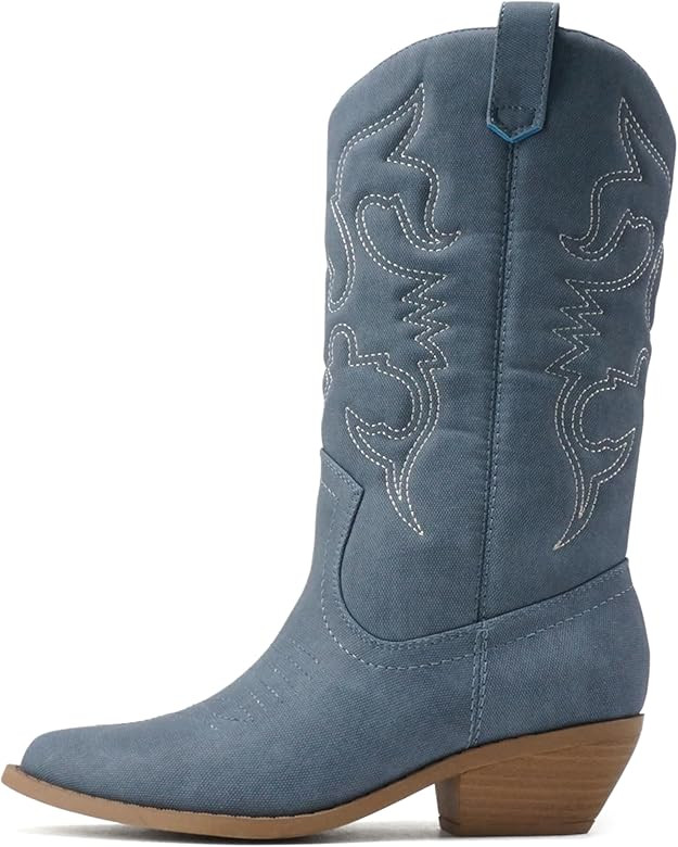 Soda Women's Rodeo Western Pointed Toe Cowboy Boots | Amazon (US)