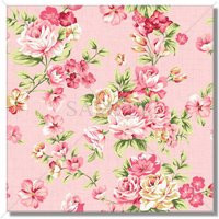 Pink Rose Floral Ceramic Tile Backsplash Kitchen & Bathroom Tiles Patterned Wall | Etsy (US)