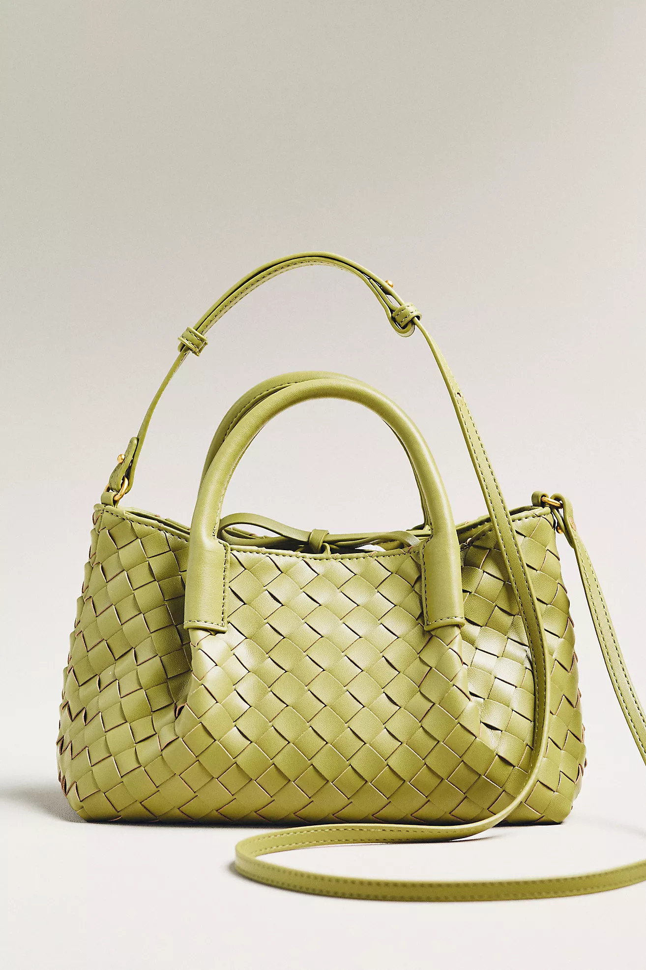 Mini Top-Handle Woven Tote with Wallet | Anthropologie (US)