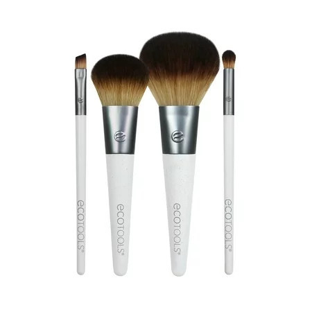EcoTools On-The-Go Style Makeup Brush Kit Travel Friendly Convenient Makeup Tools for Foundation Blush and Eyeshadows 5 Piece Set | Walmart (US)