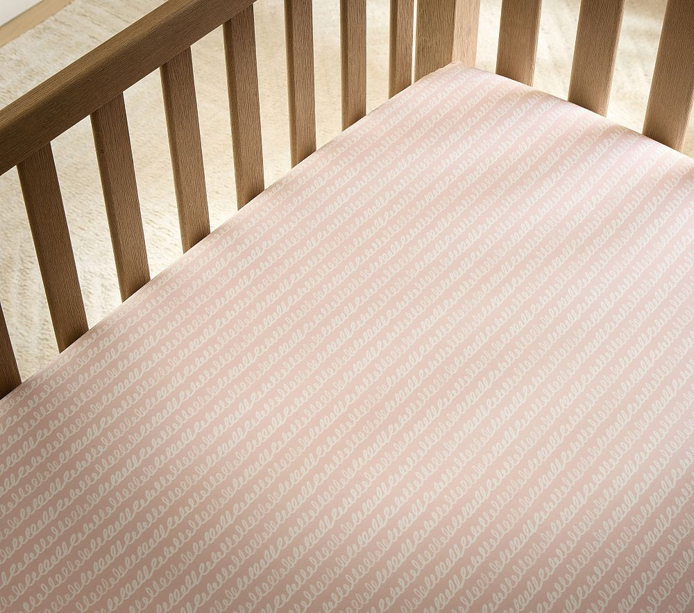 Modern Baby Squiggle Organic Cotton Crib Fitted Sheet | Pottery Barn Kids