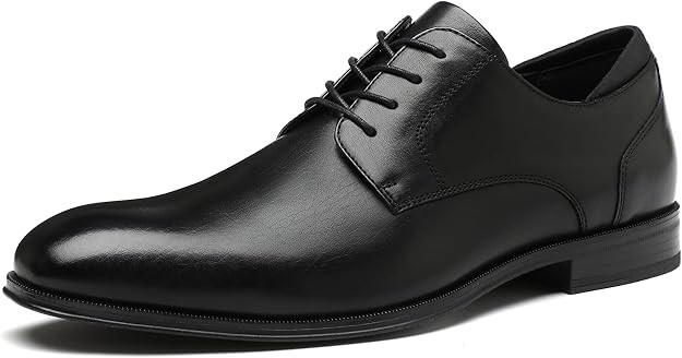 DECARSDZ Mens Classic Formal Oxford Lace Up Wedding Pointed Toe Dress Shoes Black | Amazon (US)