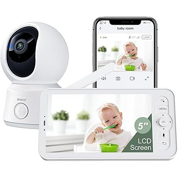 ARENTI Video Baby Monitor with Camera and Audio, 5-inch Smart Baby Camera Monitor with Free Phone... | Amazon (US)