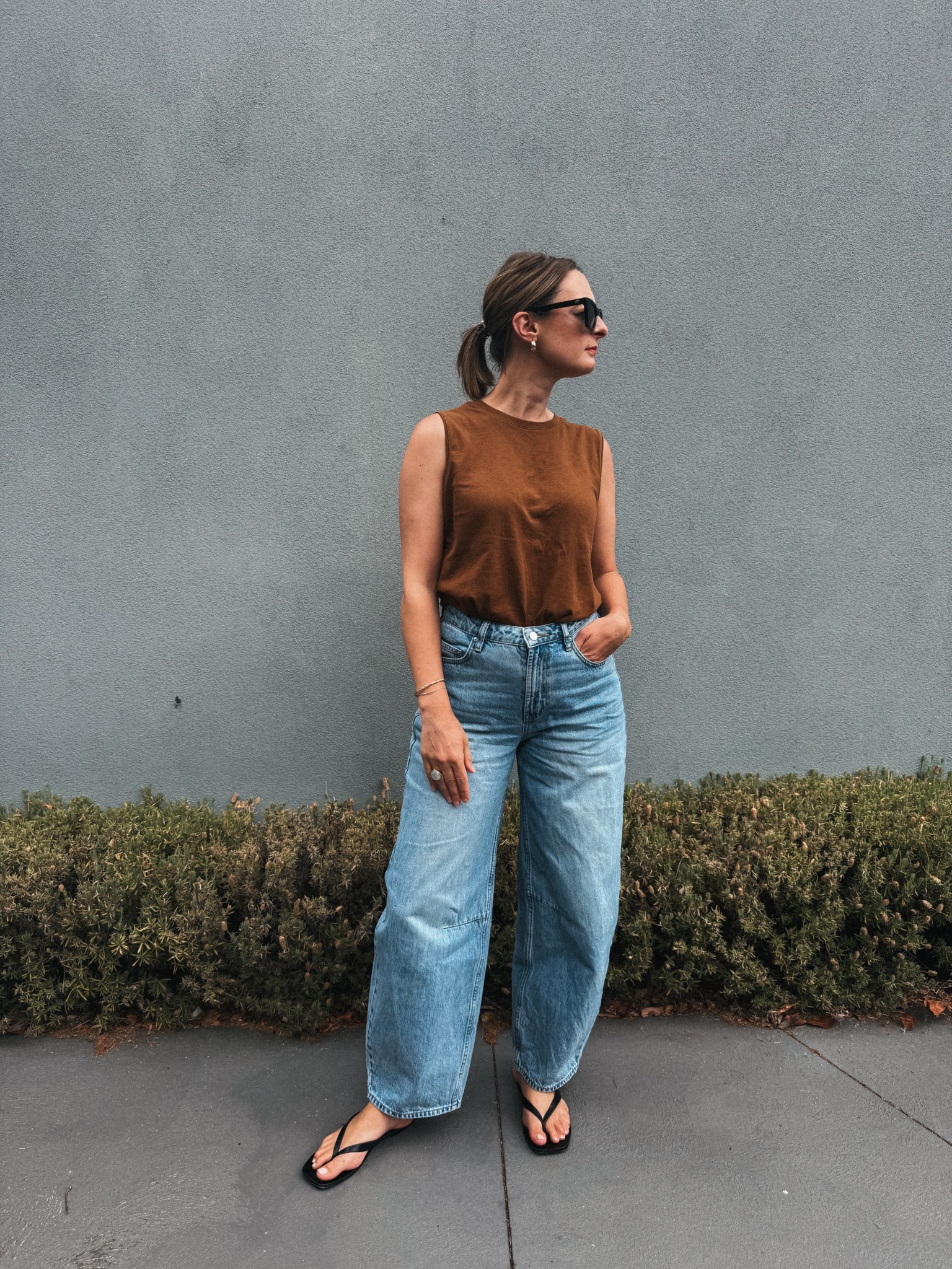 Tee - Uniqlo. Sized up one size to a medium 
Jeans - Assembly Label. Wearing my usual size 26 
Sandals - A Emery. Tts

#LTKaustralia #LTKsummer #LTKFashionMonth