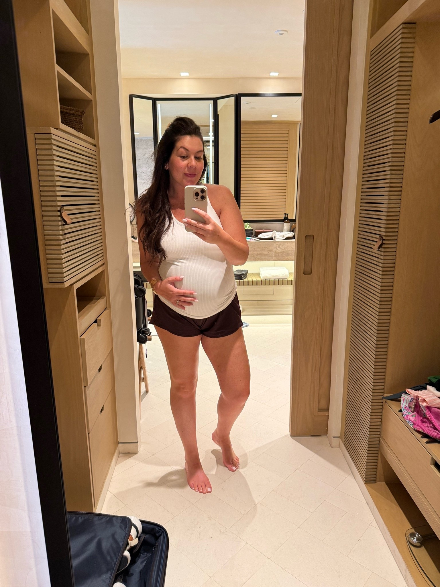 Getting a workout in and living in these maternity shorts!! Size medium also love these tanks!

#LTKBump #LTKActive #LTKfitnessgoals