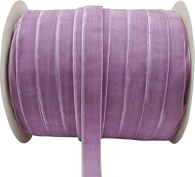 10 Yards Velvet Ribbon Spool (Light Purple, 5/8") | Amazon (US)