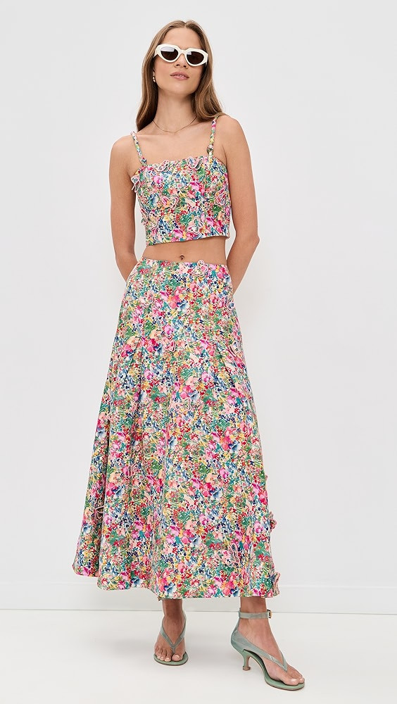 Peasant Floral Butterfly Maxi Skirt | Shopbop