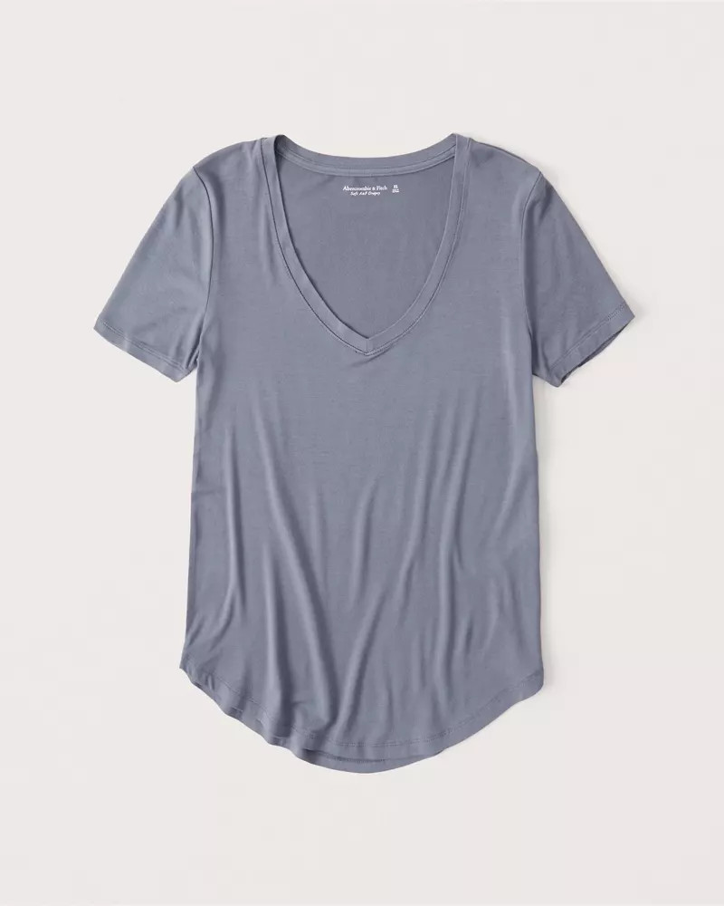 Drapey V-Neck Tee | Abercrombie & Fitch (US)
