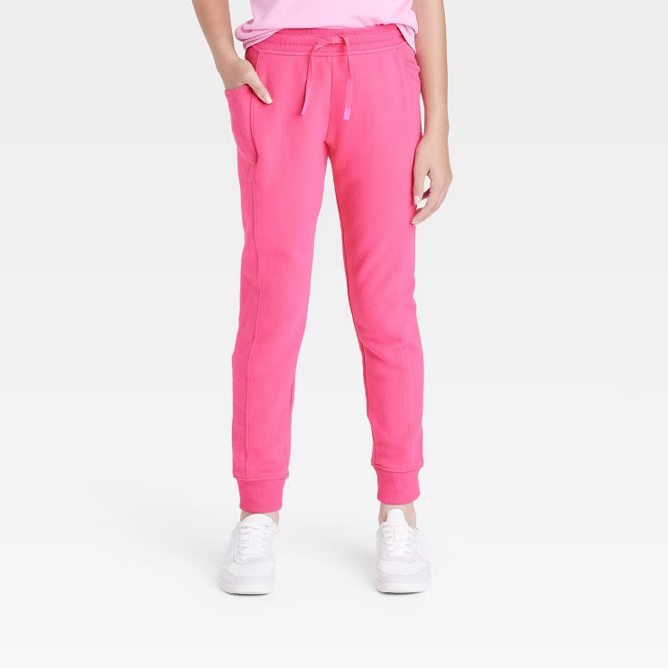 Girls' Fleece Joggers - All in Motion™ | Target