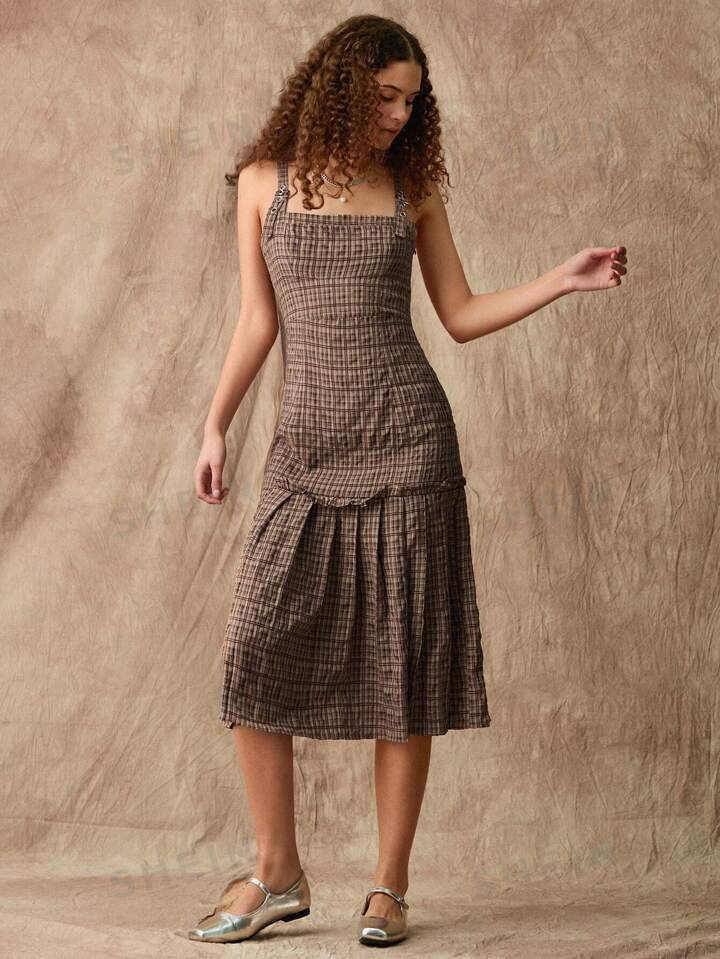 Forever 21 Women's Plaid Print Spaghetti Strap Dress | SHEIN