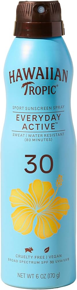 Hawaiian Tropic Everyday Active Clear Spray Sunscreen SPF 30, 6oz | Hawaiian Tropic Sunscreen SPF... | Amazon (US)