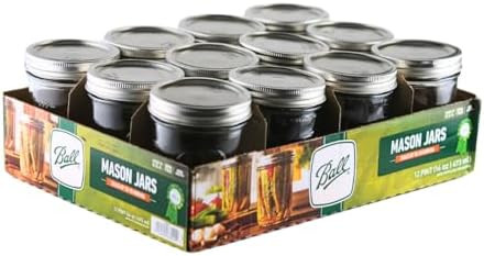 Ball - 16oz Wide Mouth Jars with Lids & Bands 12 Pack Jars, Large Glass Mason Jar for Food Storag... | Amazon (US)