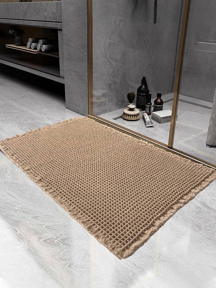 SHIMOH Waffle Bath Mat, Super Absorbent Non-Slip Bath Mats for Bathroom Floor, Machine Washable B... | Amazon (US)