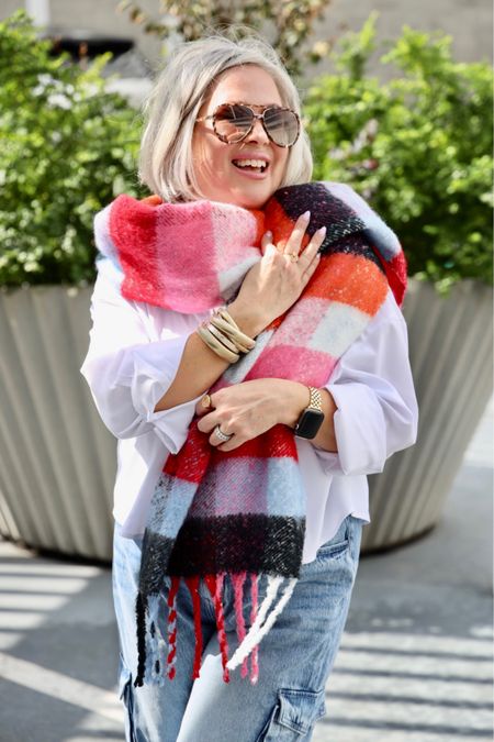 Getting cozy for the holiday with the Maurice’s oversized scarf. 
Makes an amazing gift for teachers, mom, teens  

#LTKGiftGuide #LTKHolidaySale #LTKfindsunder100