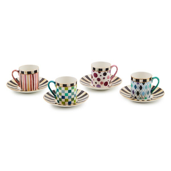 MacKenzie-Childs Sweetheart Espresso Cup & Saucer | MacKenzie-Childs