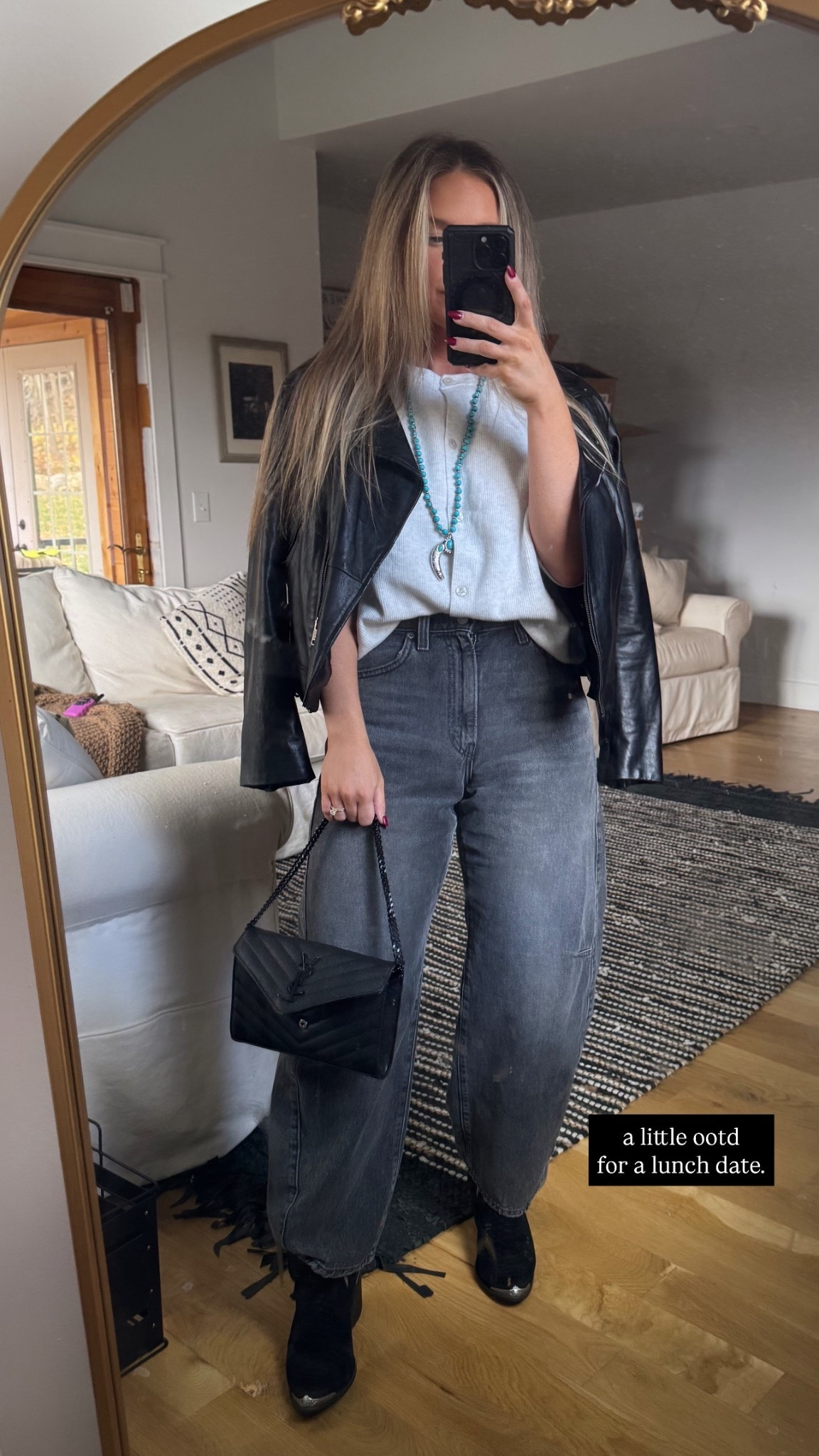 Fall outfit, leather jacket, barrel jeans on sale target sweater

#LTKSaleAlert #LTKSeasonal #LTKFindsUnder50