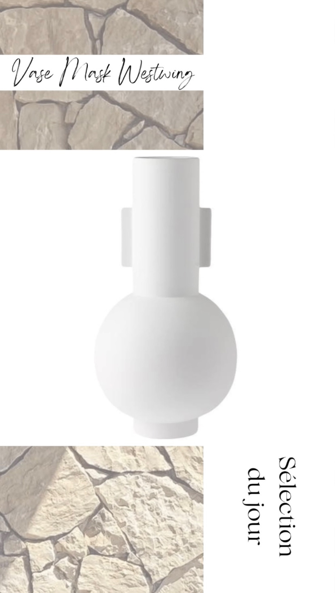Sélection du jour ✨

Vase blanc Mask chez Westwing 

#deco #maison #decominimaliste #vase