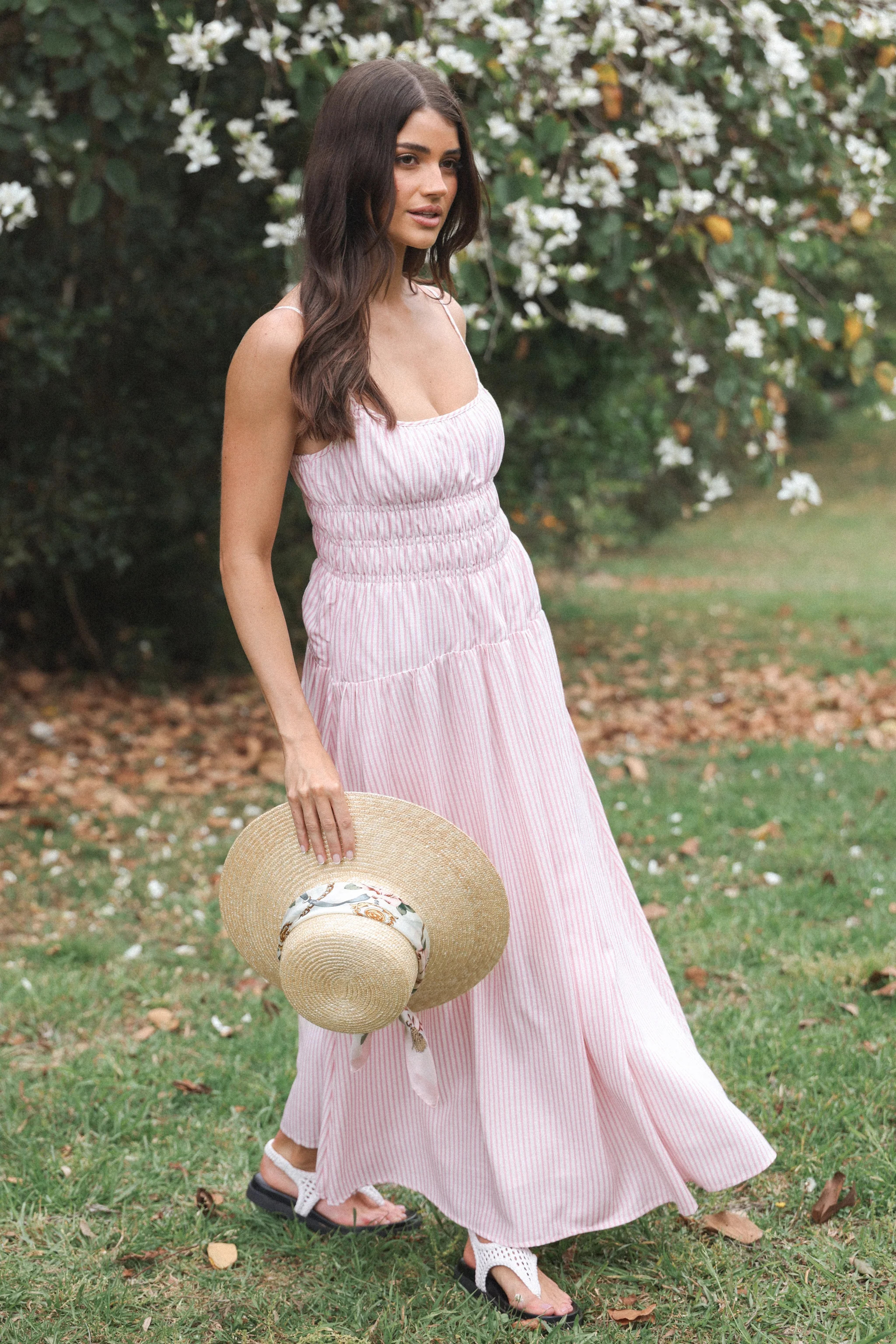 Brittany Maxi Dress - Pink Stripe | Petal & Pup (US)