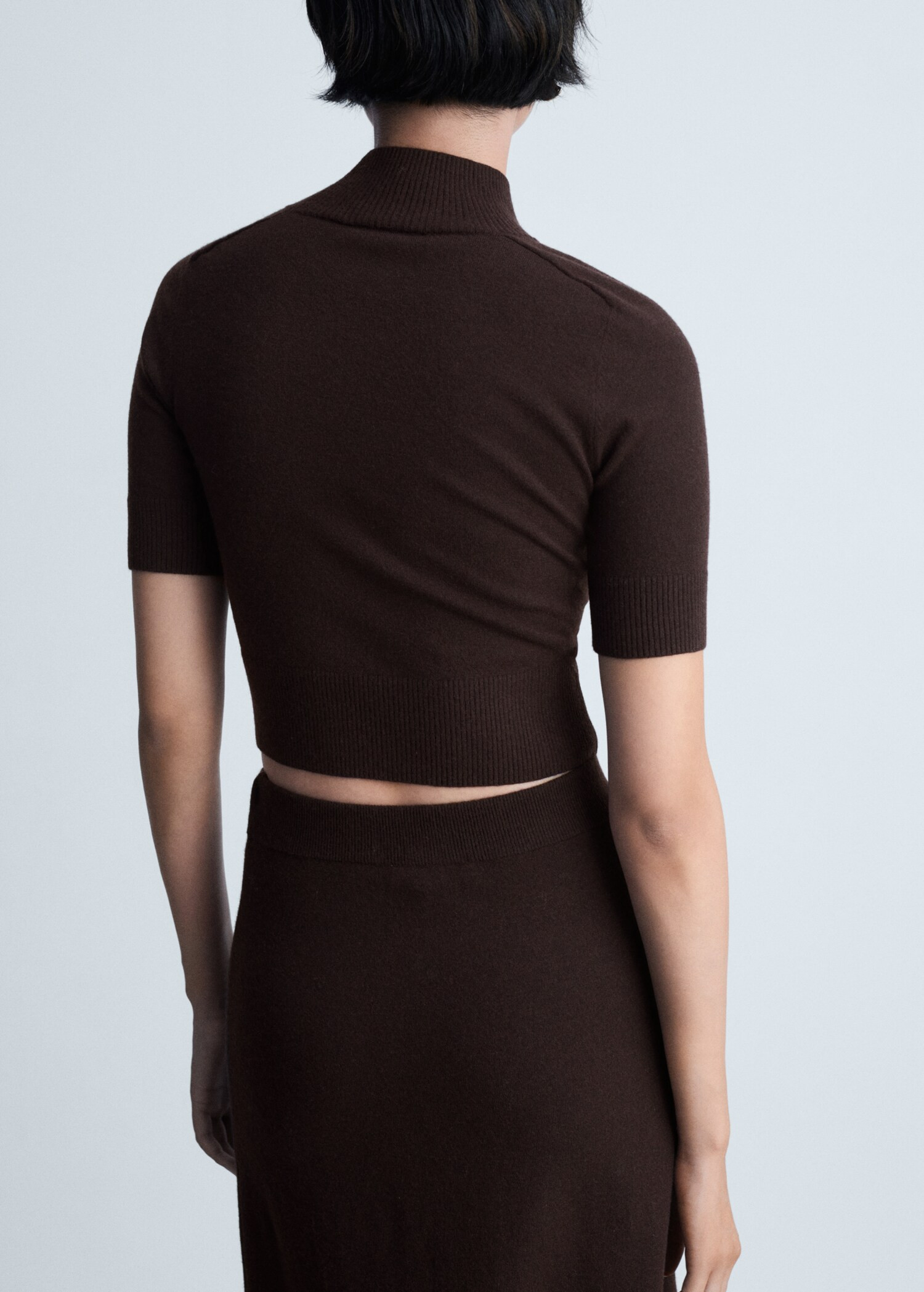 Perkins-neck short-sleeved sweater - Women | MANGO USA | Mango (US/MX/AU)