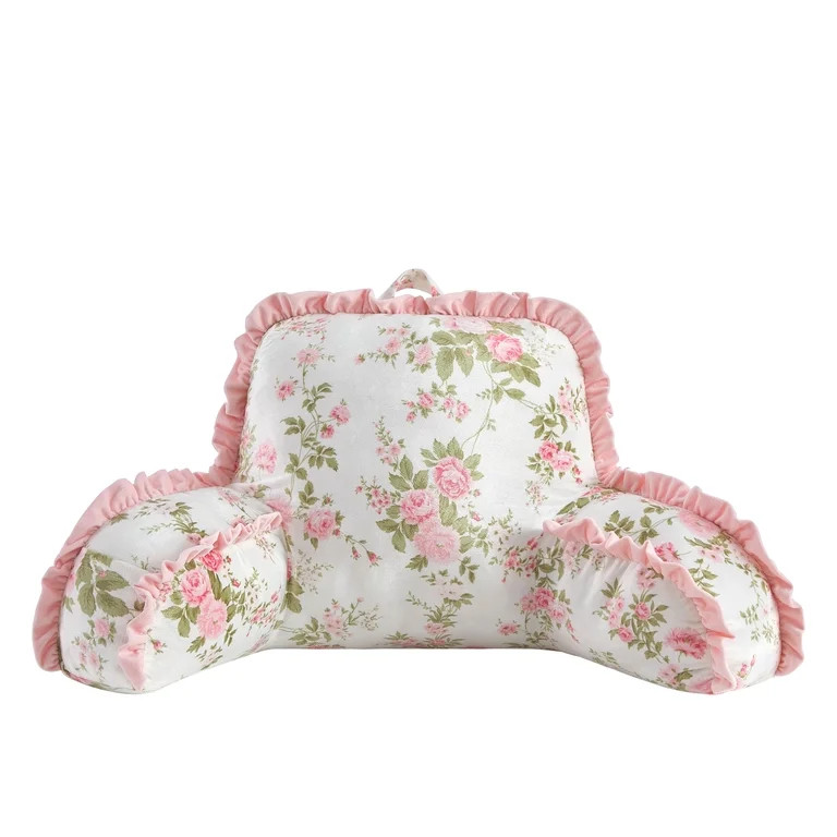 Urban Shop Petals & Pearls 35"x 22" Pink Floral Backrest Pillow | Walmart (US)