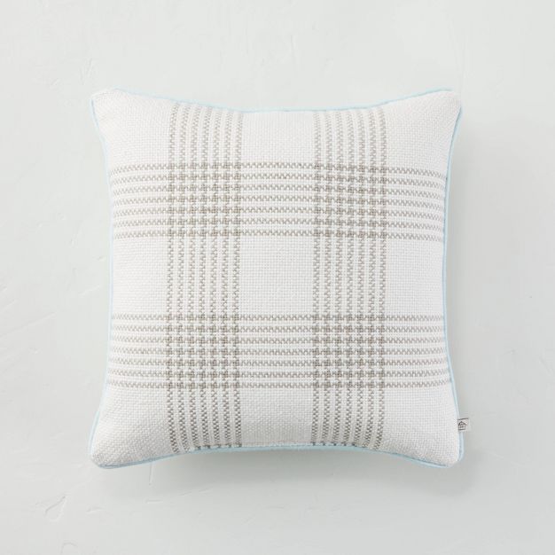 Plaid Indoor/Outdoor Lumbar Throw Pillow - Hearth & Hand™ with Magnolia | Target