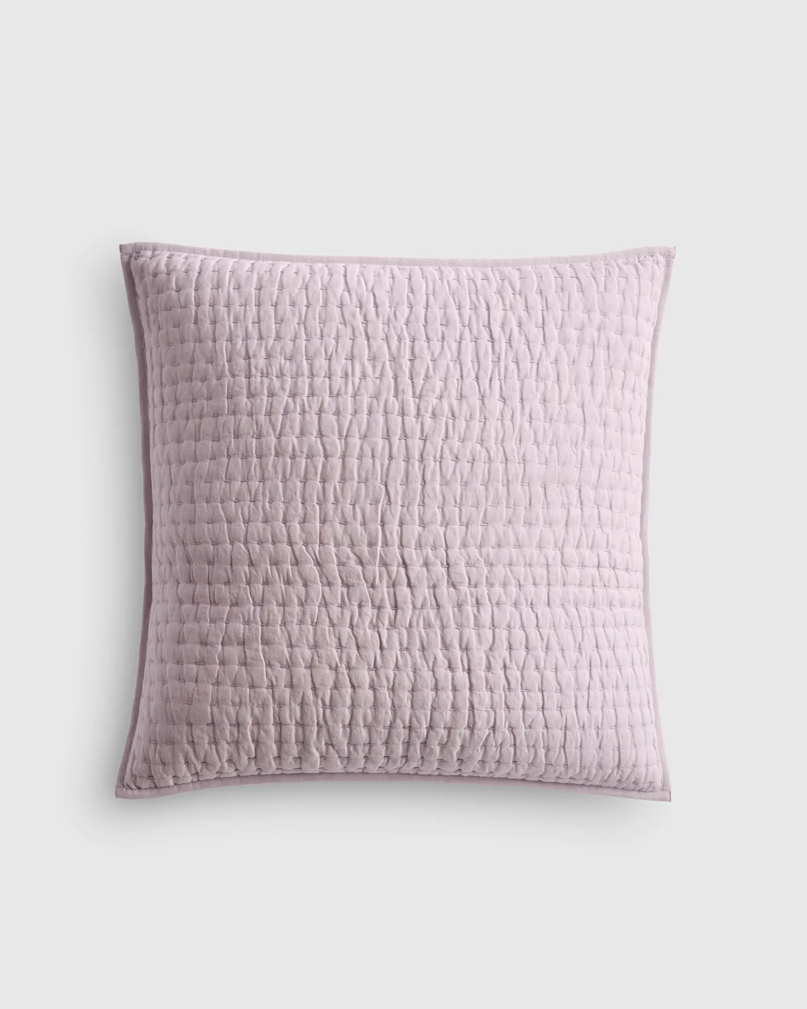 European Linen Cotton Stitch Quilted Euro Sham | Quince