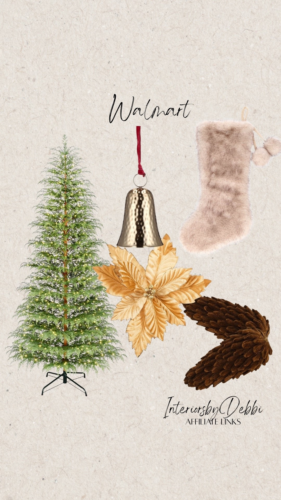 Walmart Find
Christmas tree, stocking, ornaments, gold bell, transitional home, modern decor, amazon find, amazon home, target home decor, mcgee and co, studio mcgee, amazon must have, pottery. barn, Walmart finds, affordable decor, home styling, budget friendly, accessories, neutral decor, home finds, buy new arrival, coming soon, sale alert, high end look for less, Amazon favorites, Target finds, cozy, modern, earthy, transitional, luxe, romantic, home decor, budget friendly decor, moody vibes #walmart